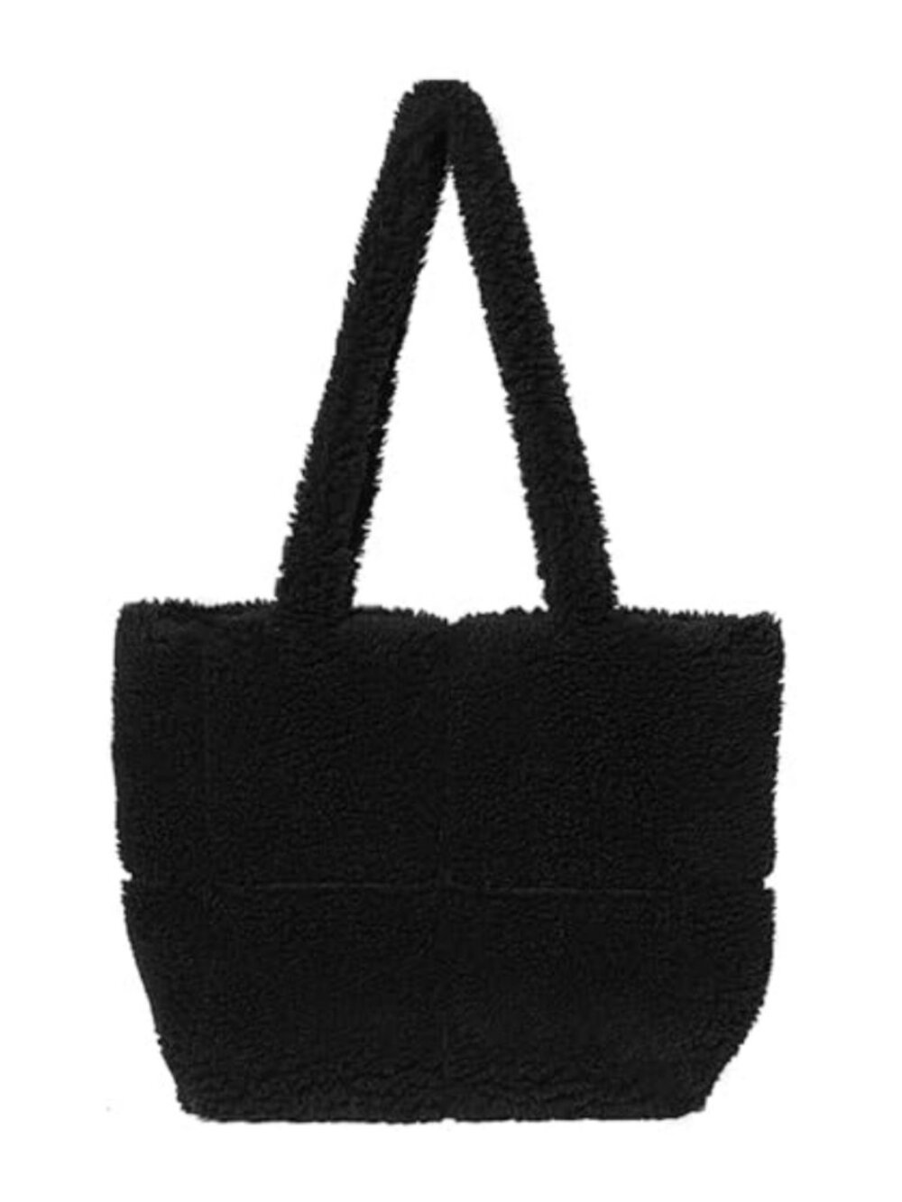 Fuzzy Faux Fur Tote Bag Women Fluffy Plush Shoulder Purse